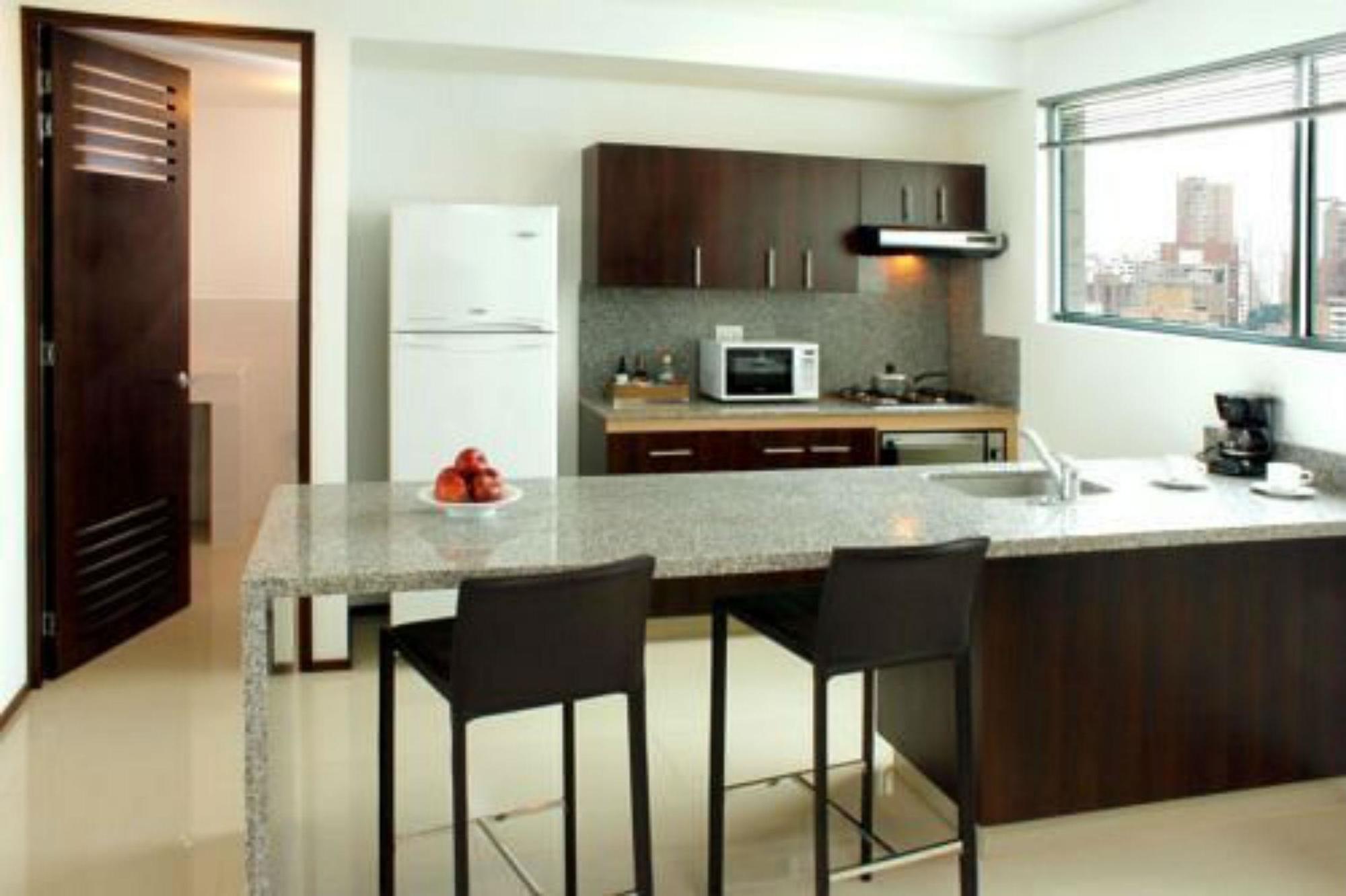 Estelar Alto Prado Barranquilla  Luaran gambar A typical kitchen in a serviced apartment